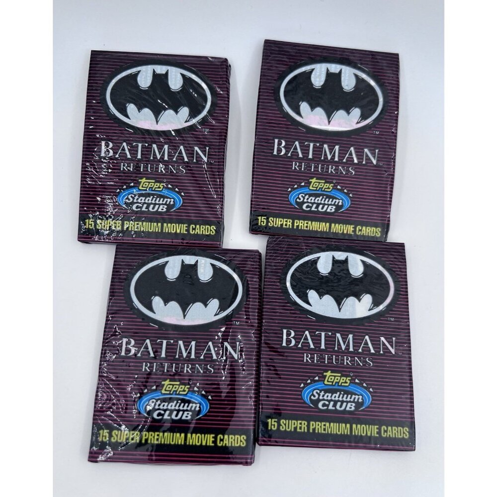 Set Of 4 Batman Returns Topps Stadium Club One Unopened Pack Trading Cards